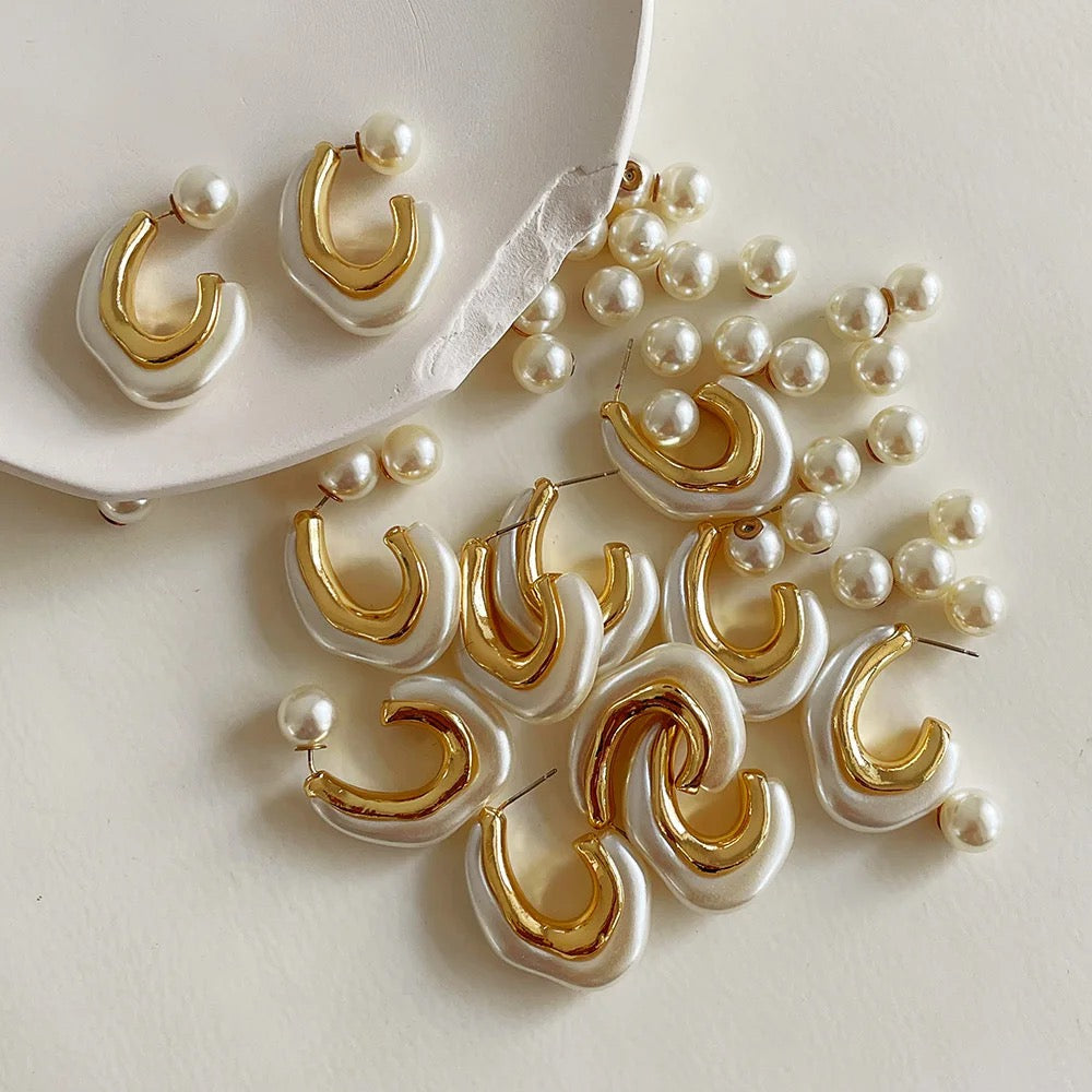 Gold Plated Irregular Pearl