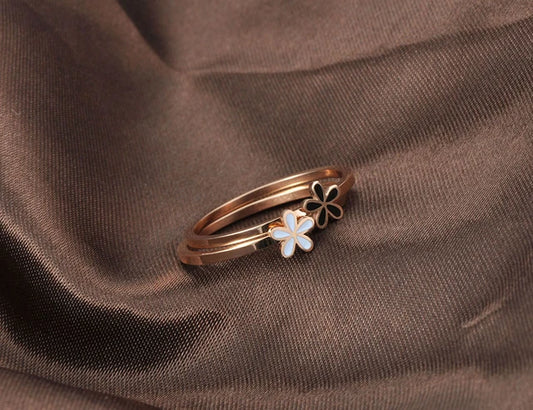 Mini Flower Ring- Set of 2